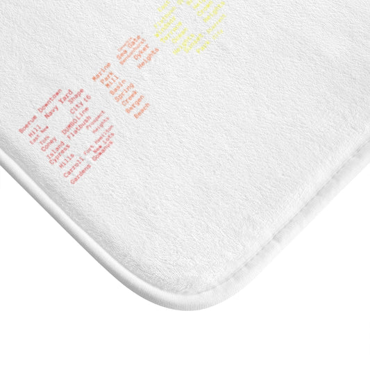 Brooklyn Bath Mat (White Rainbow)