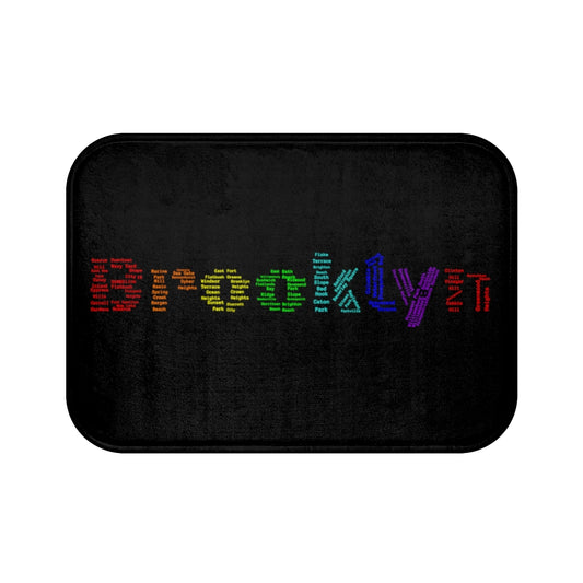 Brooklyn Bath Mat (Black Rainbow)