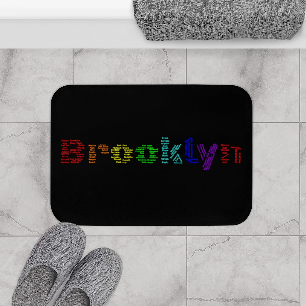Brooklyn Bath Mat (Black Rainbow)