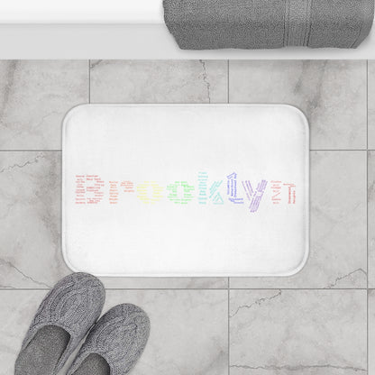 Brooklyn Bath Mat (White Rainbow)