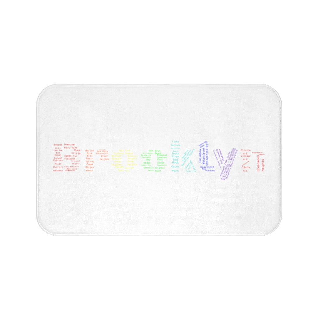 Brooklyn Bath Mat (White Rainbow)