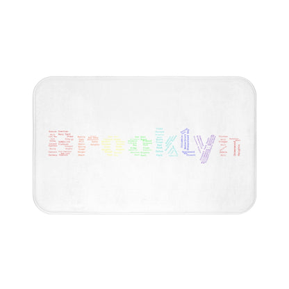 Brooklyn Bath Mat (White Rainbow)