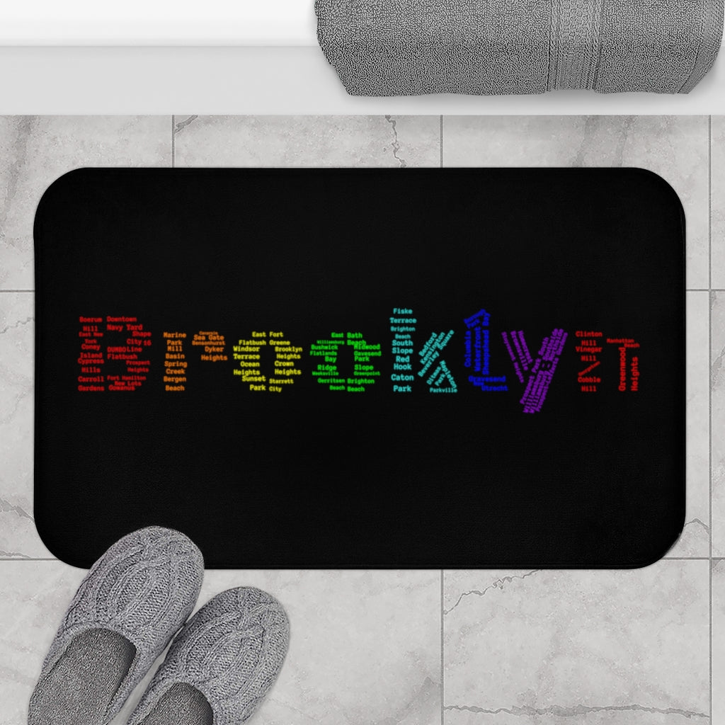 Brooklyn Bath Mat (Black Rainbow)