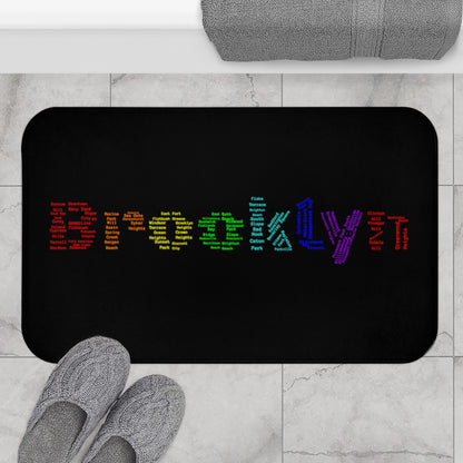 Brooklyn Bath Mat (Black Rainbow)
