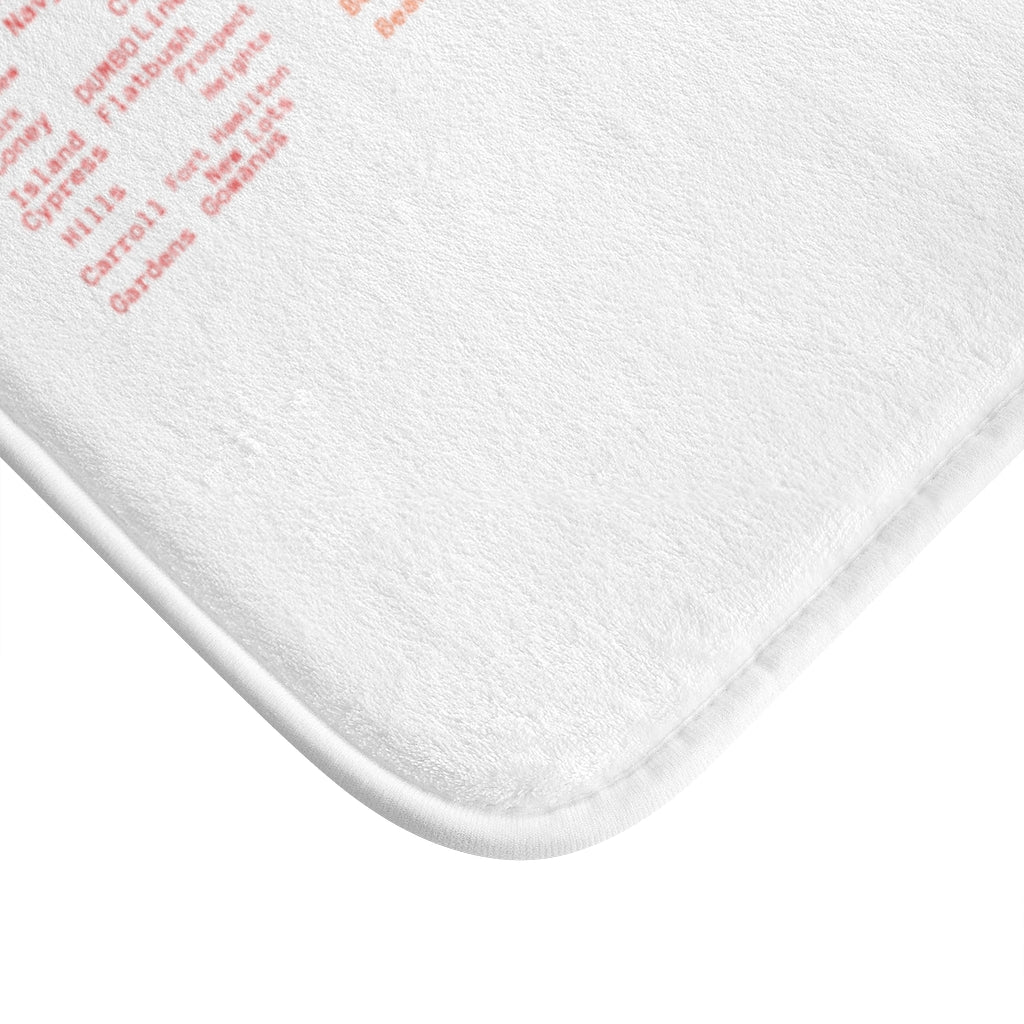 Brooklyn Bath Mat (White Rainbow)