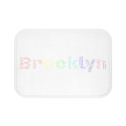 Brooklyn Bath Mat (White Rainbow)