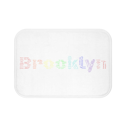 Brooklyn Bath Mat (White Rainbow)