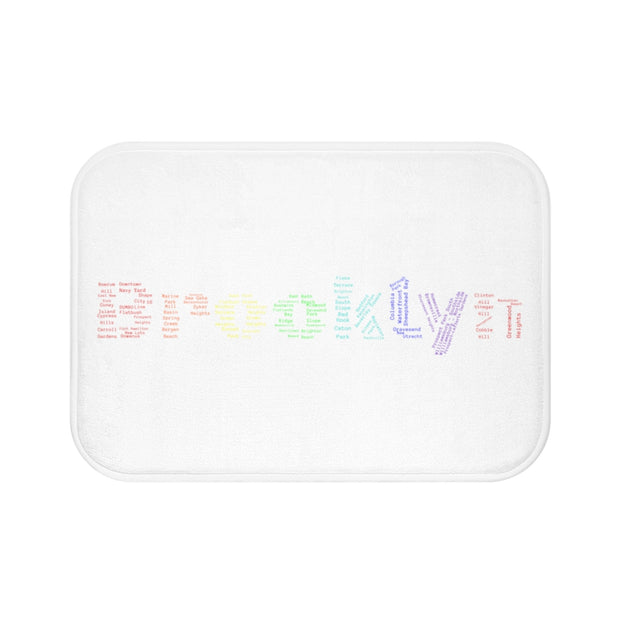 Brooklyn Bath Mat (White Rainbow)