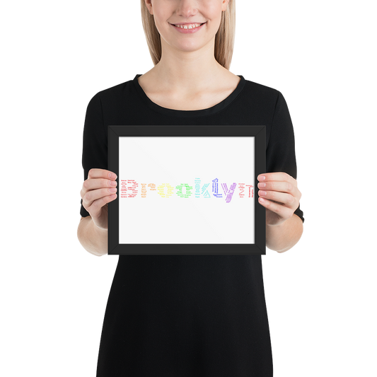 Brooklyn Framed Poster (Rainbow)