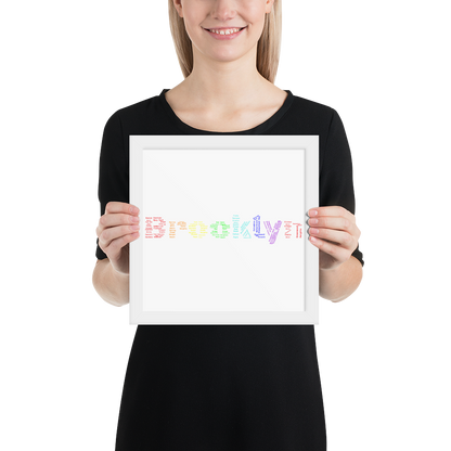 Brooklyn Framed Poster (Rainbow)