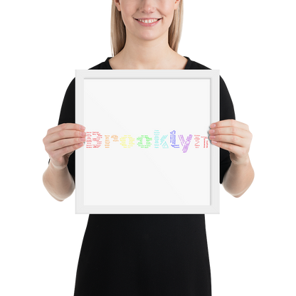 Brooklyn Framed Poster (Rainbow)