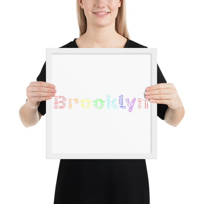 Brooklyn Framed Poster (Rainbow)