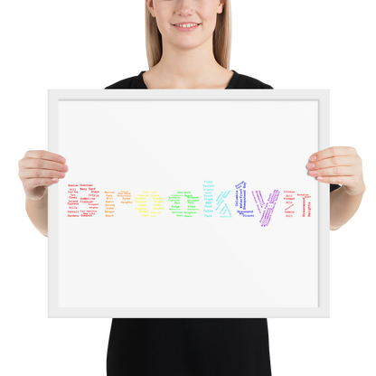 Brooklyn Framed Poster (Rainbow)