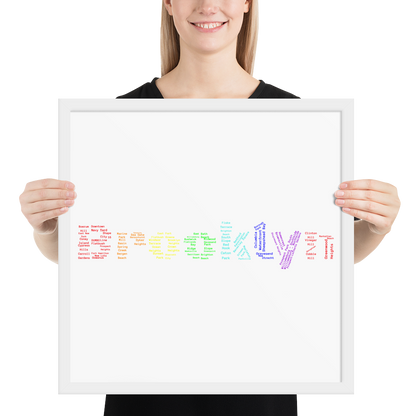 Brooklyn Framed Poster (Rainbow)