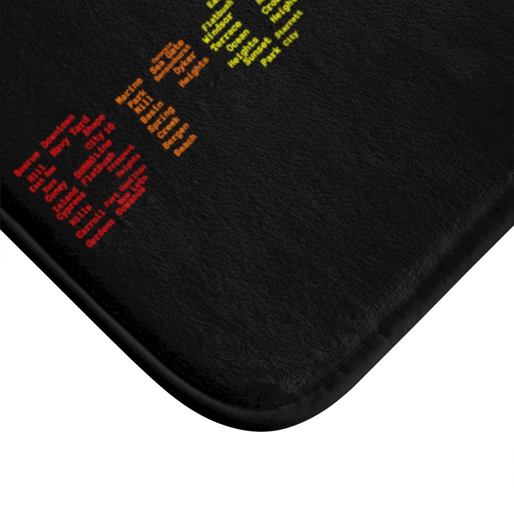 Brooklyn Bath Mat (Black Rainbow)